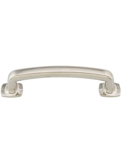Belcastel Flat-Bottom Cabinet Pull - 3 3/4 inch Center-to-Center in Polished Nickel.